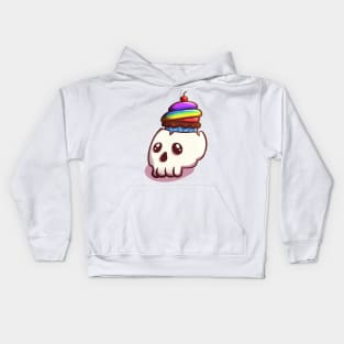 Skull Cupcake Halloween Cute Food Kids Hoodie